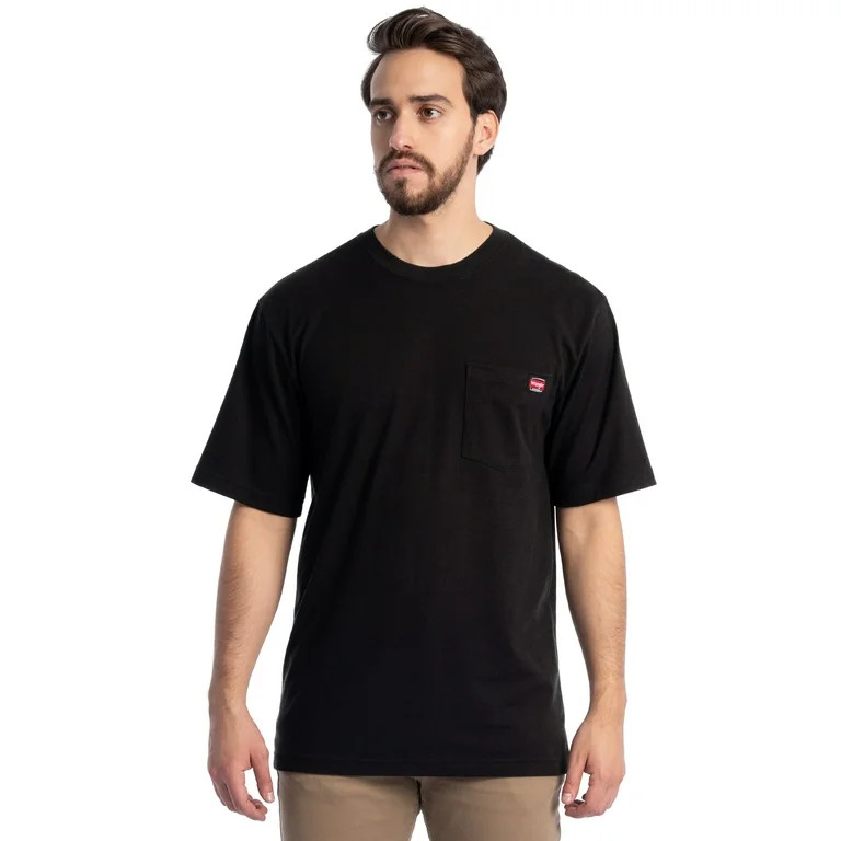 Wrangler Workwear Men's Short Sleeve Pocket T-Shirt, Size S-3XLT (Men's, Big Men's, Tall Men's) | Walmart (US)