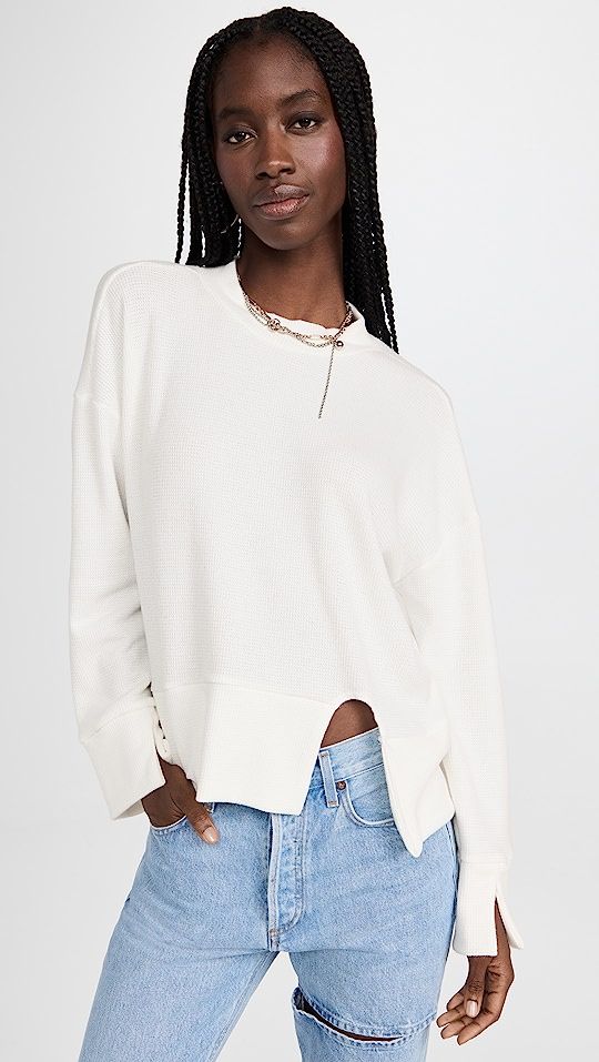 LNA Kasen Waffle Mock Neck | SHOPBOP | Shopbop