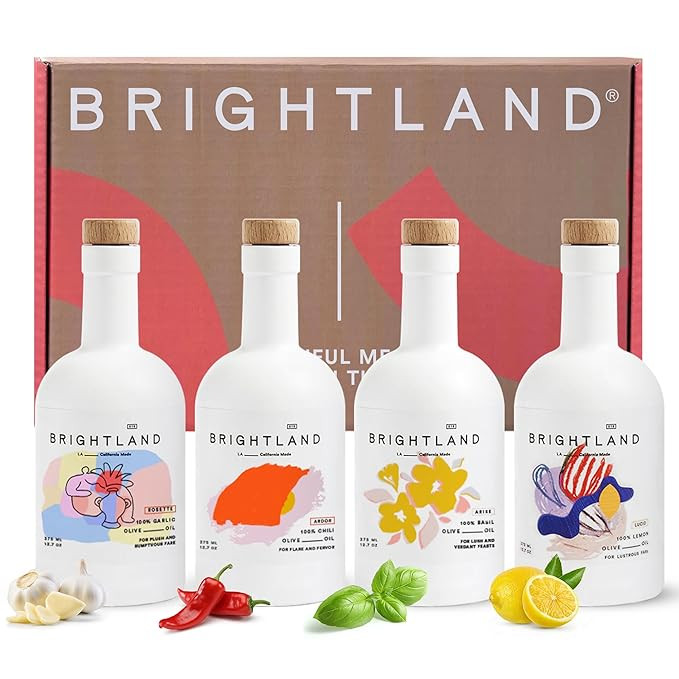 Brightland Infused Olive Oils, The Artist Capsule - Cold-Pressed Made with Early-Harvest Frantoio... | Amazon (US)