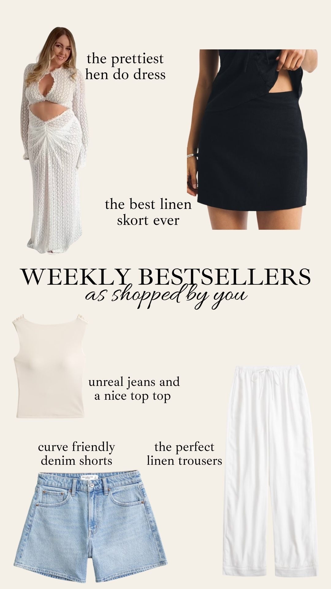 The weekly bestsellers as shopped by you 💕💫🫶🏻

#LTKuk #LTKmidsize #LTKsummer