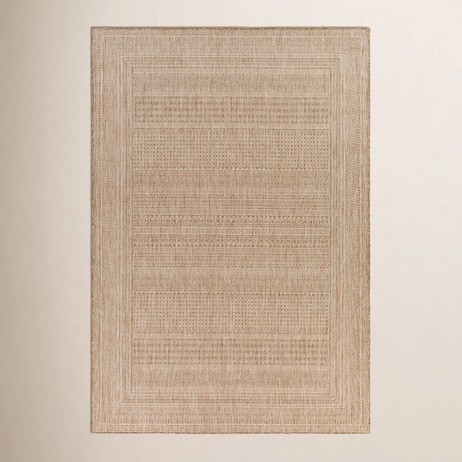 Camar Oriental Indoor/Outdoor Area Rug in Khaki | Wayfair North America