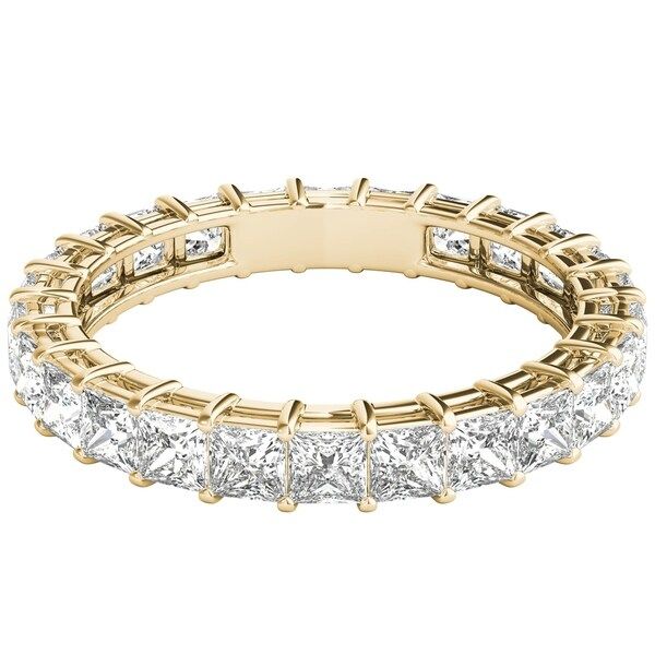 Seraphina 18k Yellow Gold 2ct TDW Princess Cut Diamond Eternity Ring | Bed Bath & Beyond