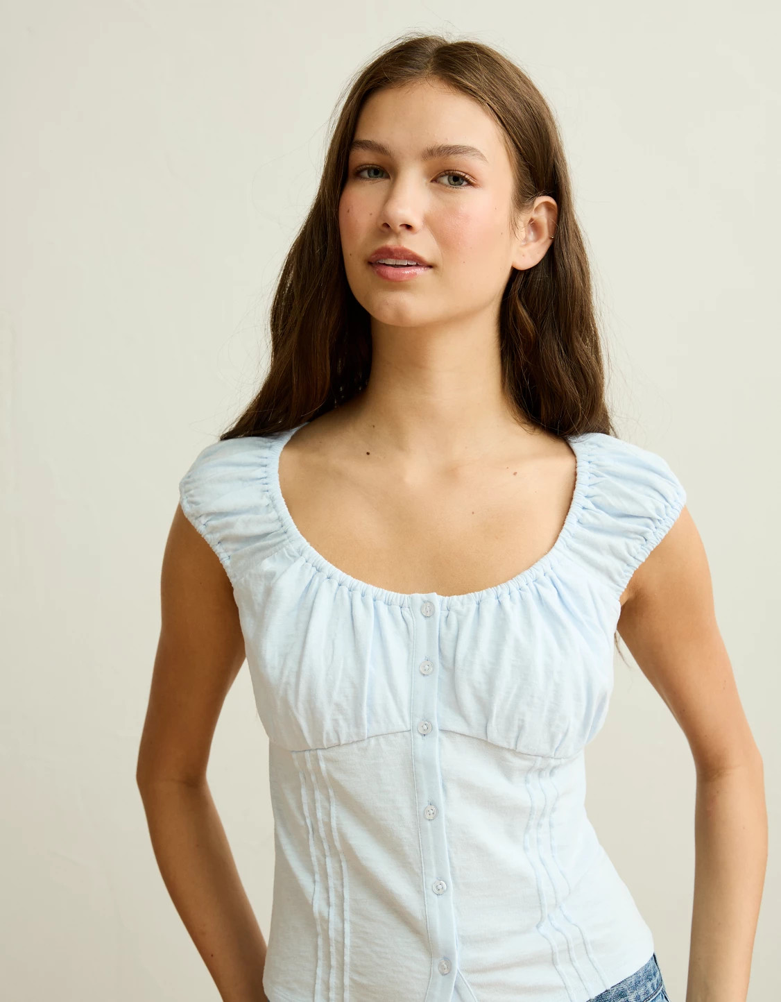 AE Sunchaser Button-Up T-Shirt | American Eagle Outfitters (US & CA)