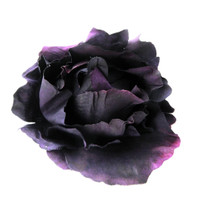 Click for more info about 4 Elegant Dark Purple Bourbon Rose Silk Flower Brooch - Etsy