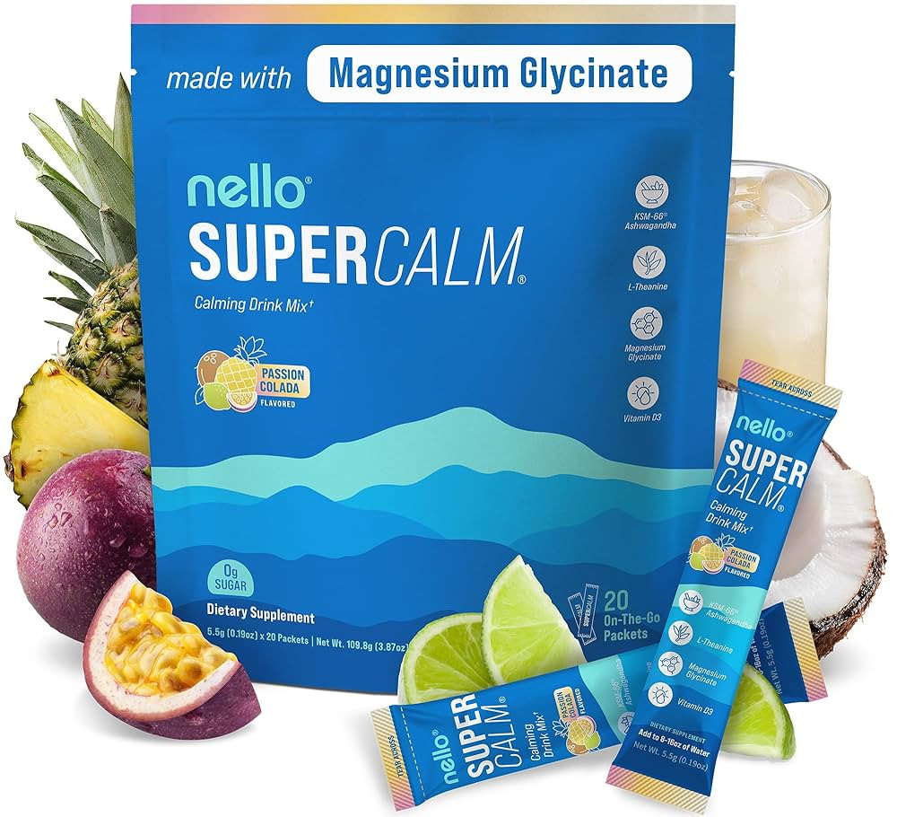 Supercalm Drink Mix - Ashwagandha KSM 66, Magnesium Glycinate & L-Theanine Supplement - Ashwagand... | Amazon (US)
