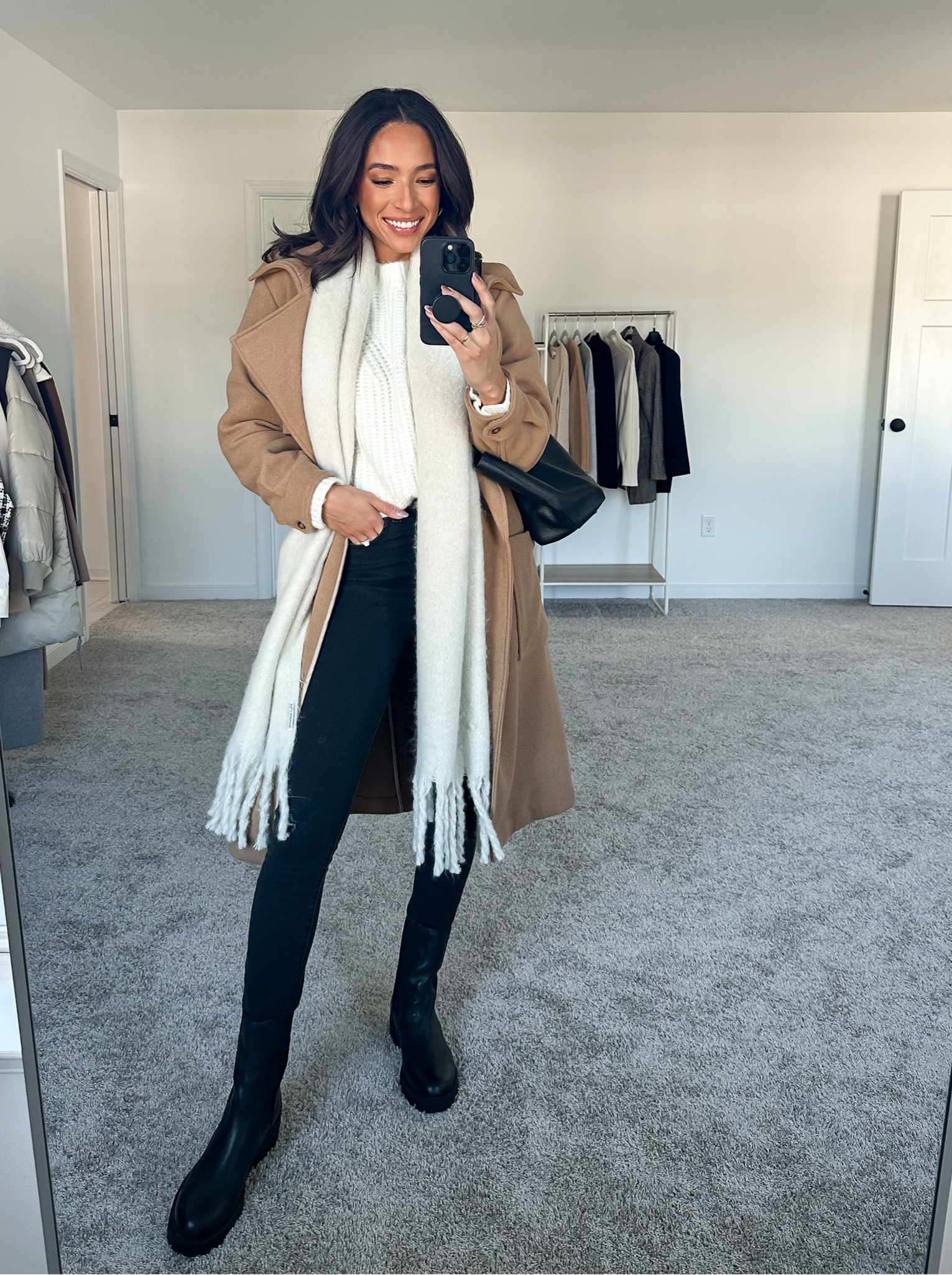 Code AFNENA for an additional 15% off on TOP of the 30% OFF sitewide sale at Abercrombie! 

Sizing: 
Camel  wool coat: Small
Cream sweater: M - get your normal size
Black skinny jeans: 26 Long 








Black Friday sale
Abercrombie code
Fall outfit
Winter outfit
Casual outfit
Camel coat
Cold weather outfit 
Wool coat
Abercrombie outfit

#LTKstyletip #LTKunder100 #LTKCyberweek