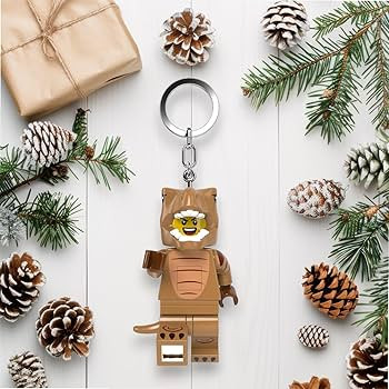 Lego Minifigures Large 3 Inch Tall Figure Keychain Light - T-Rex Costume Fan (KE237H), Bag Charm ... | Amazon (US)