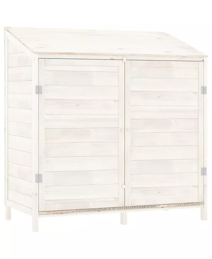 vidaXL Garden Shed White 40.2 | Macy's