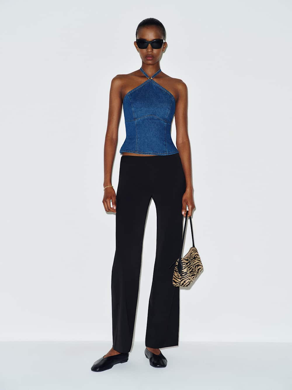 Meghan Denim Halter Top | Reformation (Global)