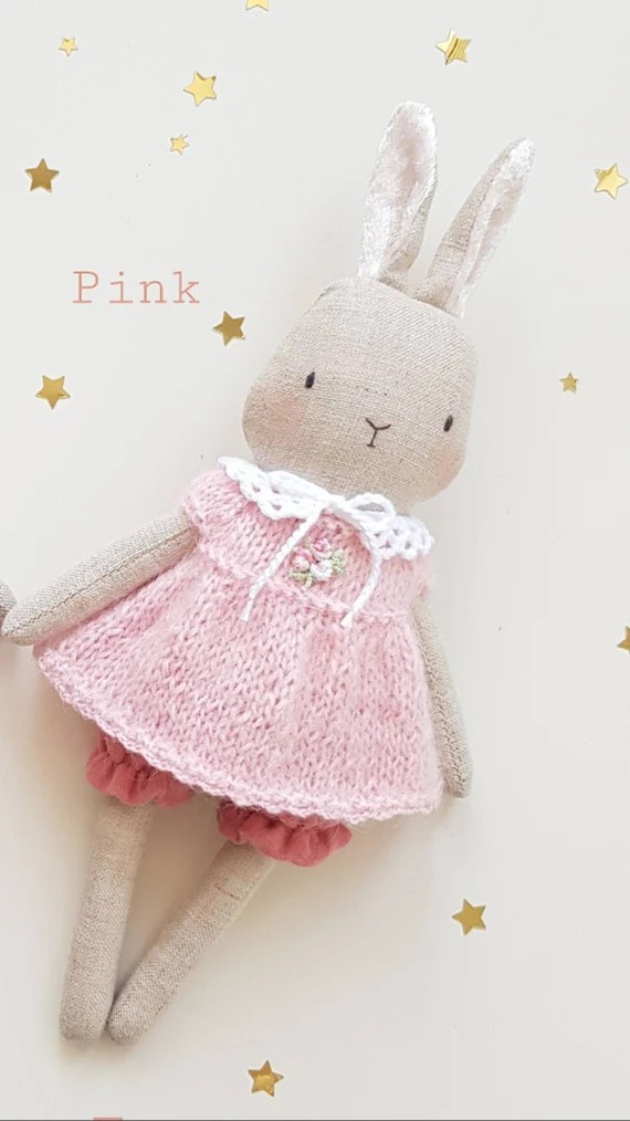 Little Bunny Doll Girl Gift Handmade Doll Heirloom Doll | Etsy | Etsy (US)