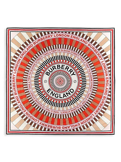 Tile Print Silk Square Scarf | Saks Fifth Avenue