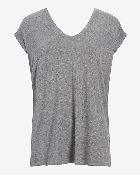 Supersoft Relaxed Scoop Neck Tunic Tee | Express