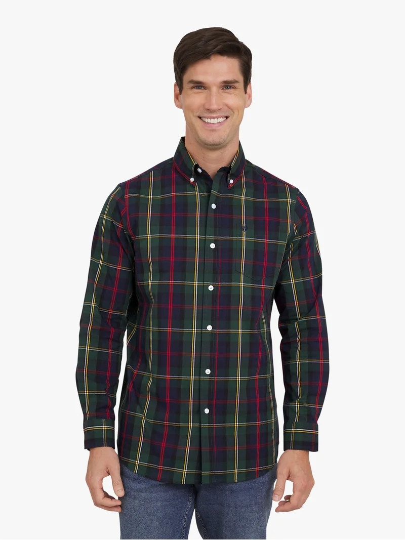 Chaps Men's & Big Men's CVC Woven Shirt, Sizes S-3XL | Walmart (US)