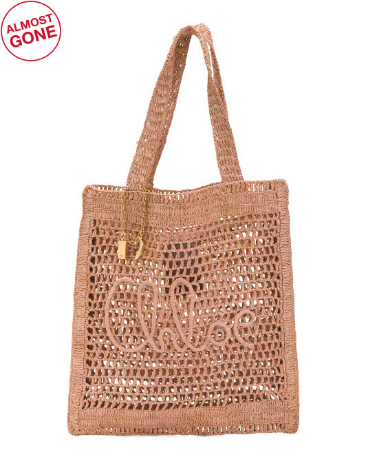 Raffia Summer Banana Tote Bag | TJ Maxx