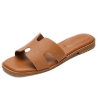 Project Cloud 100% Genuine Leather Sandals for Women 2026 - Fashion Flat Womens Sandals with Memo... | Amazon (US)