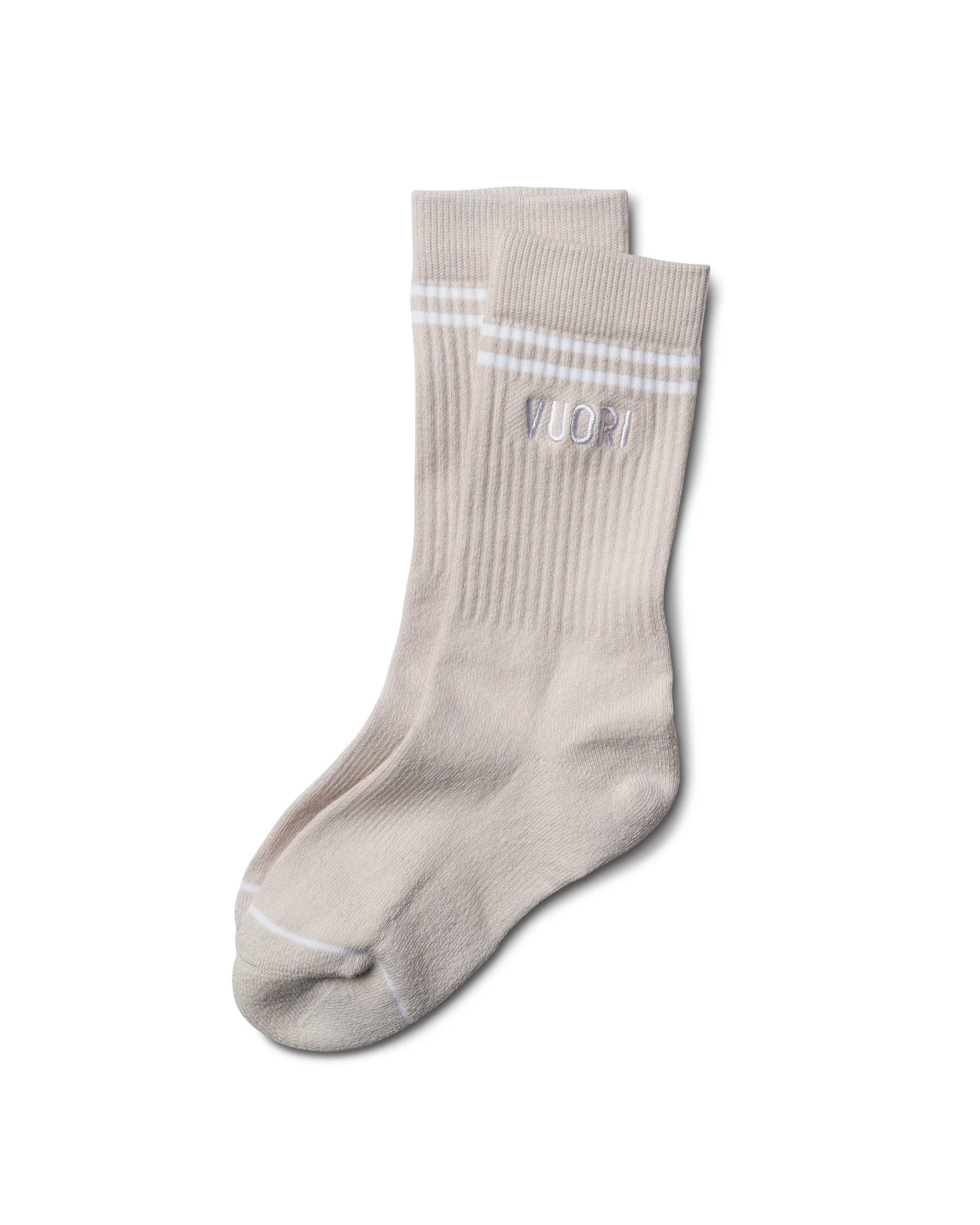 Vuori Crew Sock | Salt Heather Performance Crew Socks | Vuori | Vuori Clothing (US & Canada)
