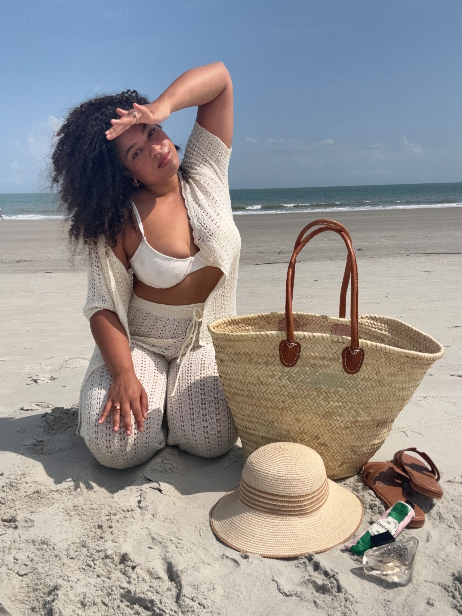 The cutest beach outfit!!! So chic and simple! Wearing a medium in the bikini and set 🤍🐚✨

#LTKTravel #LTKStyleTip #LTKSeasonal