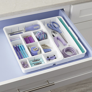 youCopia® Expandable Drawer Organizer White | The Container Store