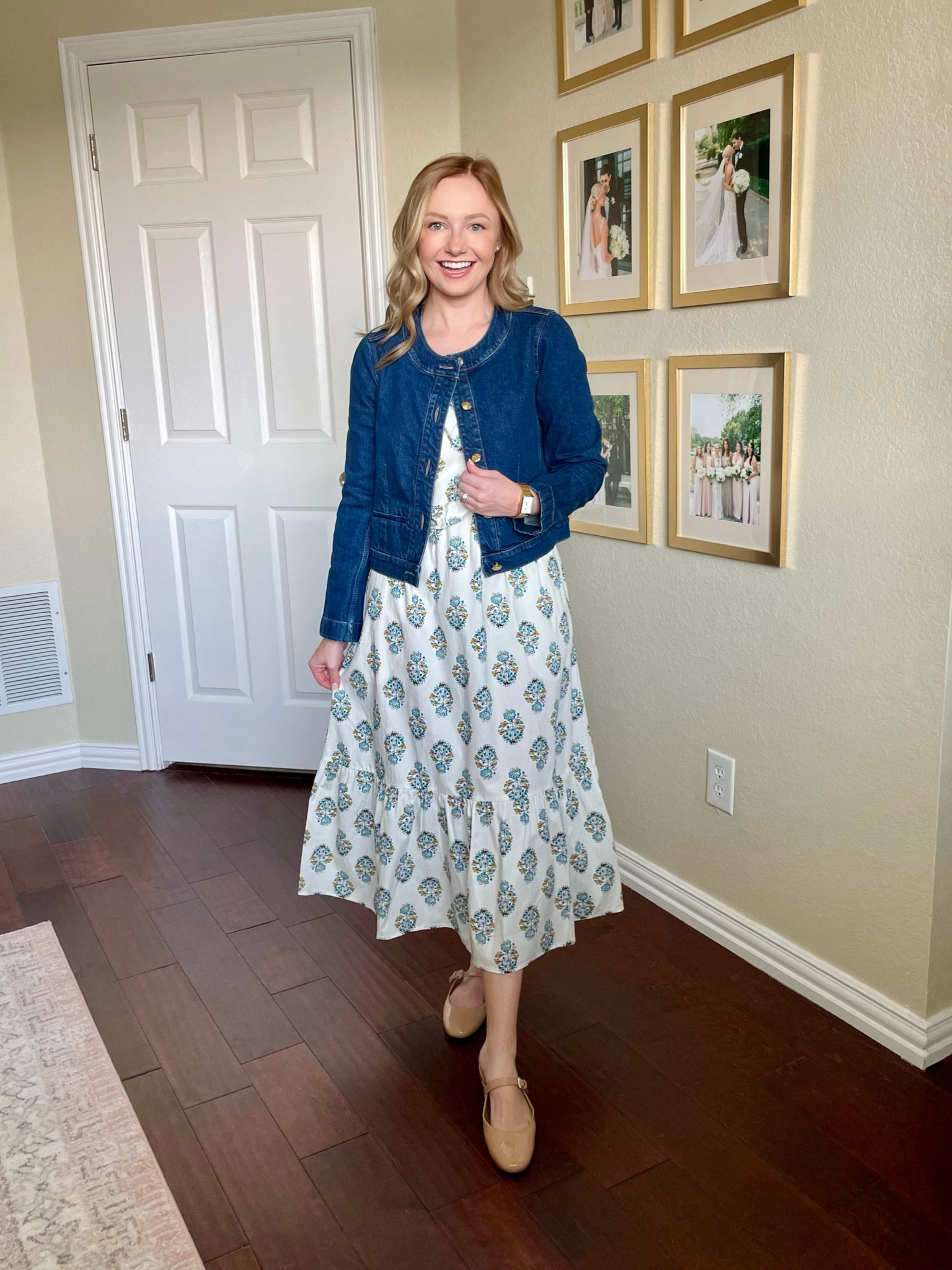 Wearing an XS in both dress and jacket | denim jacket, fall dress, teacher outfit, fall workwear, fall outfit 

#LTKWorkwear #LTKBacktoSchool #LTKSeasonal