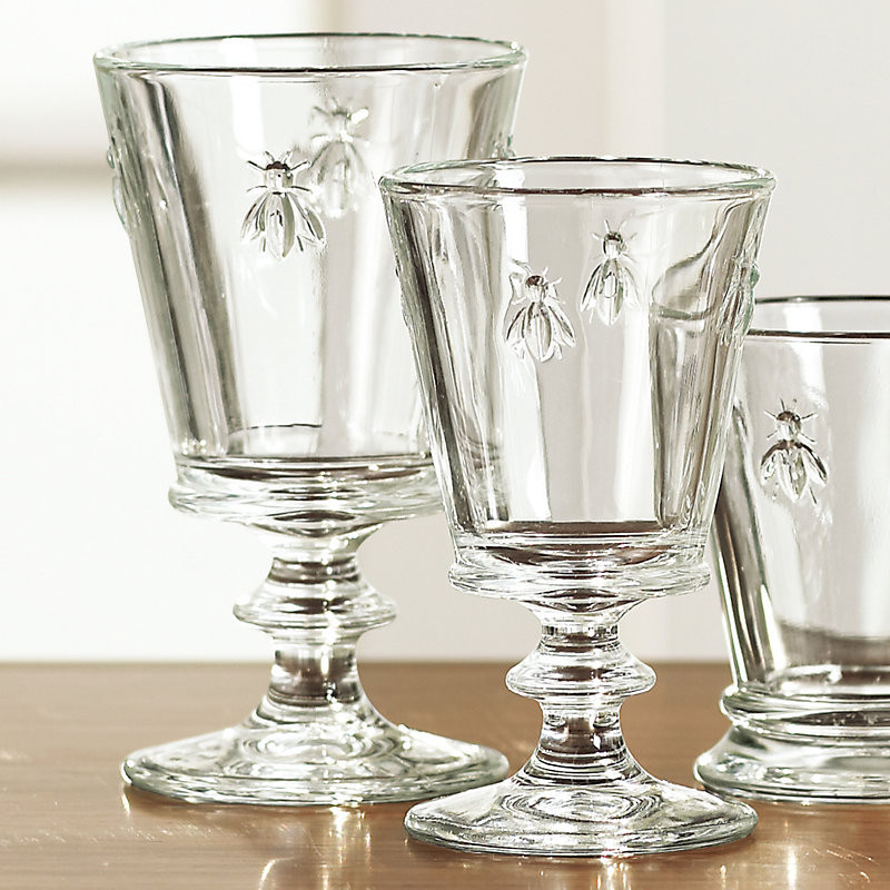 Set of 4 Bee Glassware - Wine - Ballard Designs | Ballard Designs, Inc.