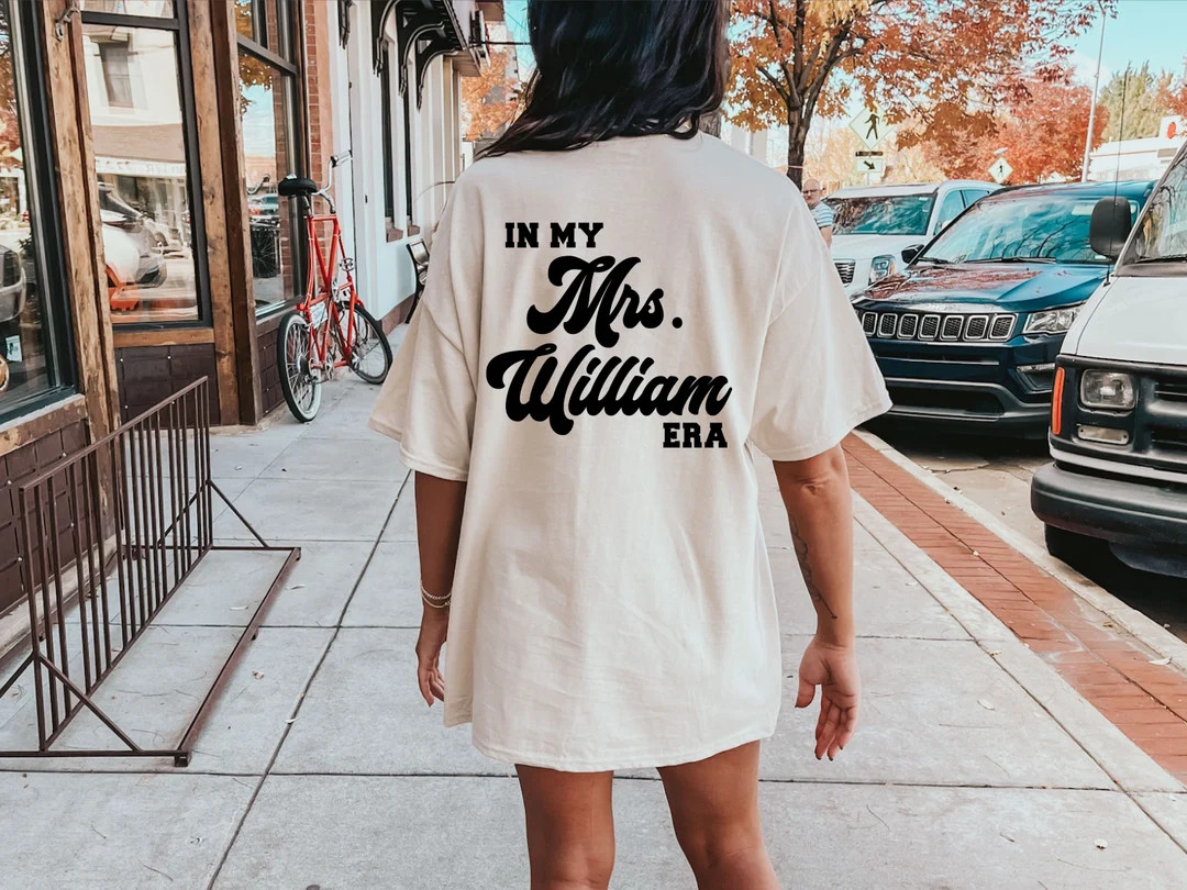 Personalized Mrs Shirt, in My Mrs. Sweatshirt, Retro Custom Bride Shirt, Honeymoon Tee, Bachelore... | Etsy (US)