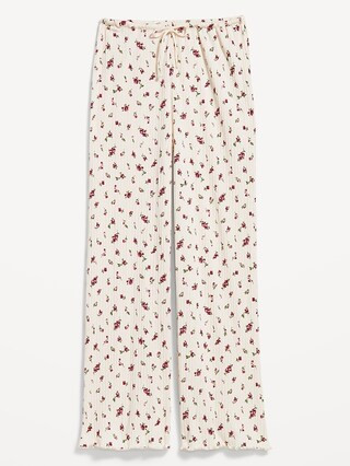 High-Waisted Ribbed Pajama Pants | Old Navy (US)