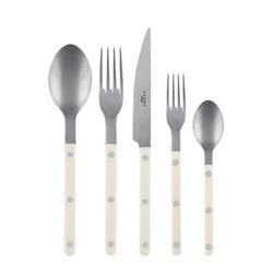 Sabre Bistrot Vintage Ivory Acrylic Five Piece Flatware Set | Kathy Kuo Home