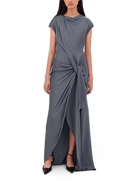 Bianca Spender Slate Crepe Eva Gown | David Jones | David Jones (Australia & New Zealand)