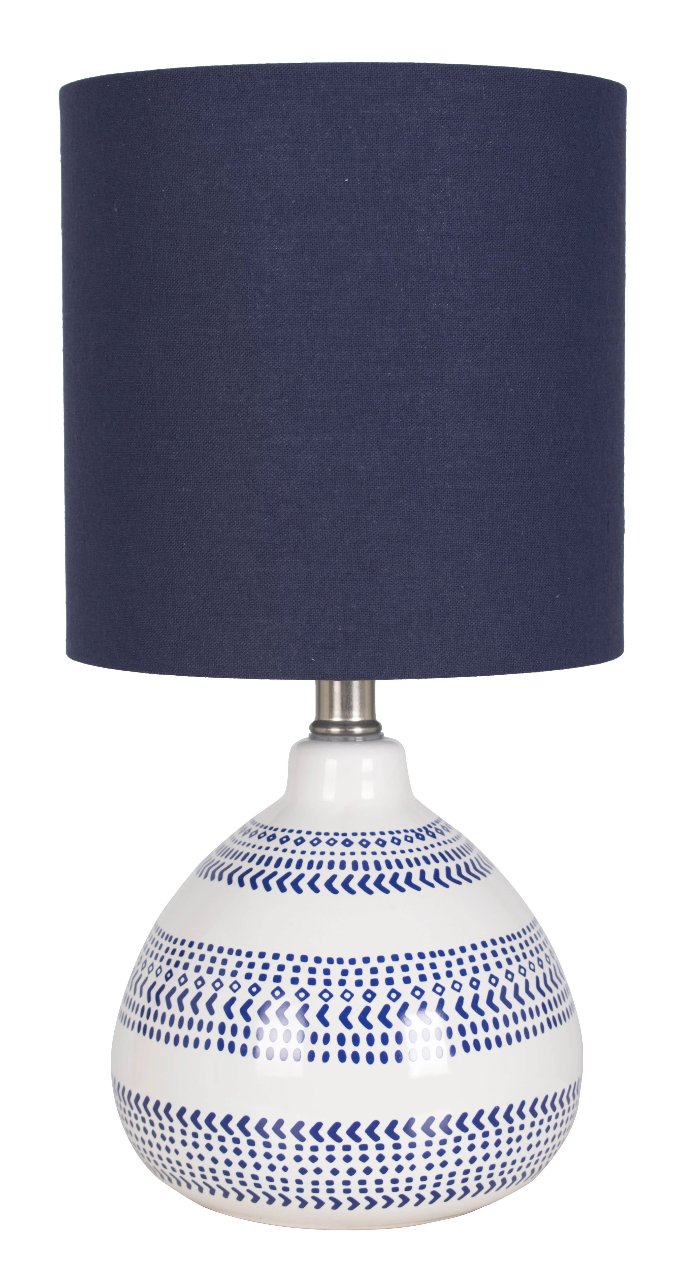 Mainstays Blue and White Ceramic 16" Grab N Go Table Lamp - Walmart.com | Walmart (US)