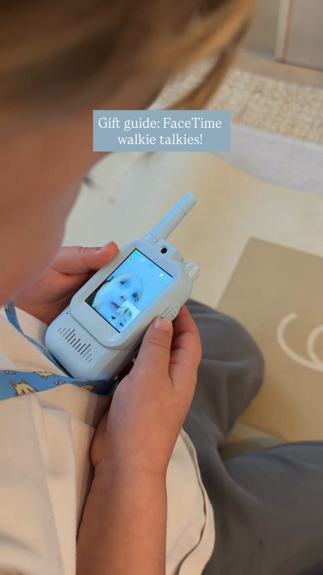 #ad If you are looking for a fun gift for your kids this holiday season I 10 out of 10 recommend trying getting these FaceTime walkie-talkies from @Amazon! Just like traditional walkie-talkies only they have FaceTime so your kids can actually see each other while playing! My kids love to play hide and seek with them and try to guess where the other one is hiding based off of their surroundings!

#founditonamazon 
#WinterFavorites2025 #giftguide #playroom #toysforkids 

#LTKBaby #LTKGiftGuide #LTKKids