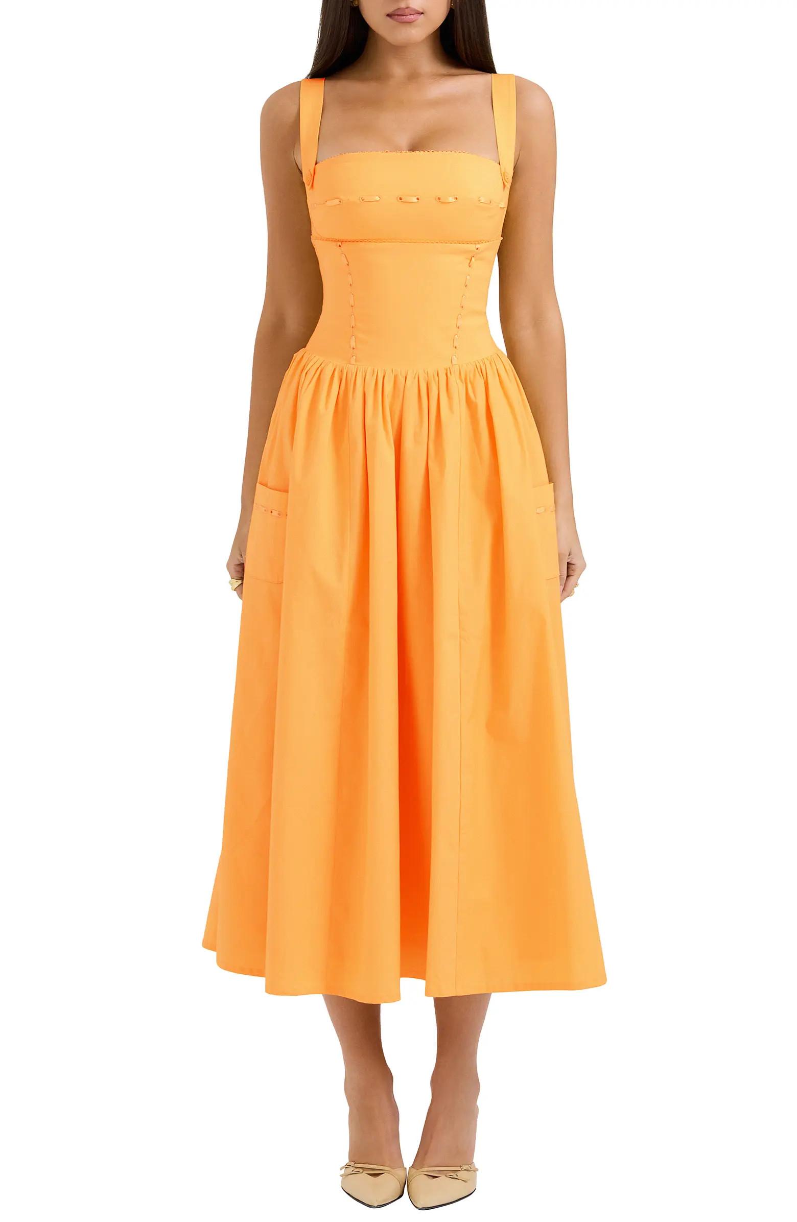 HOUSE OF CB Vivien Midi Sundress | Nordstrom | Nordstrom