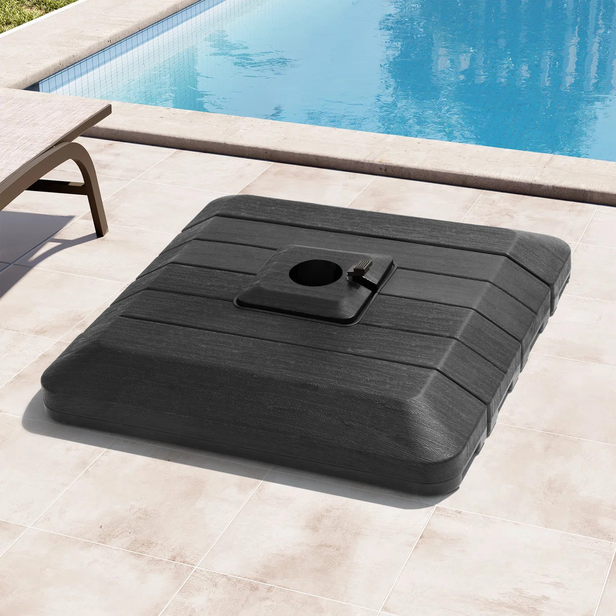 Shabila 350 Lb. Plastic / Acrylic Free Standing Cantilever Umbrella Base | Wayfair North America