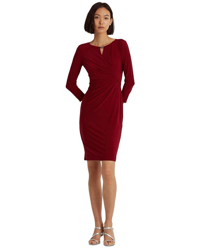 Lauren Ralph Lauren Wrap-Style Jersey Dress & Reviews - Dresses - Women - Macy's | Macys (US)