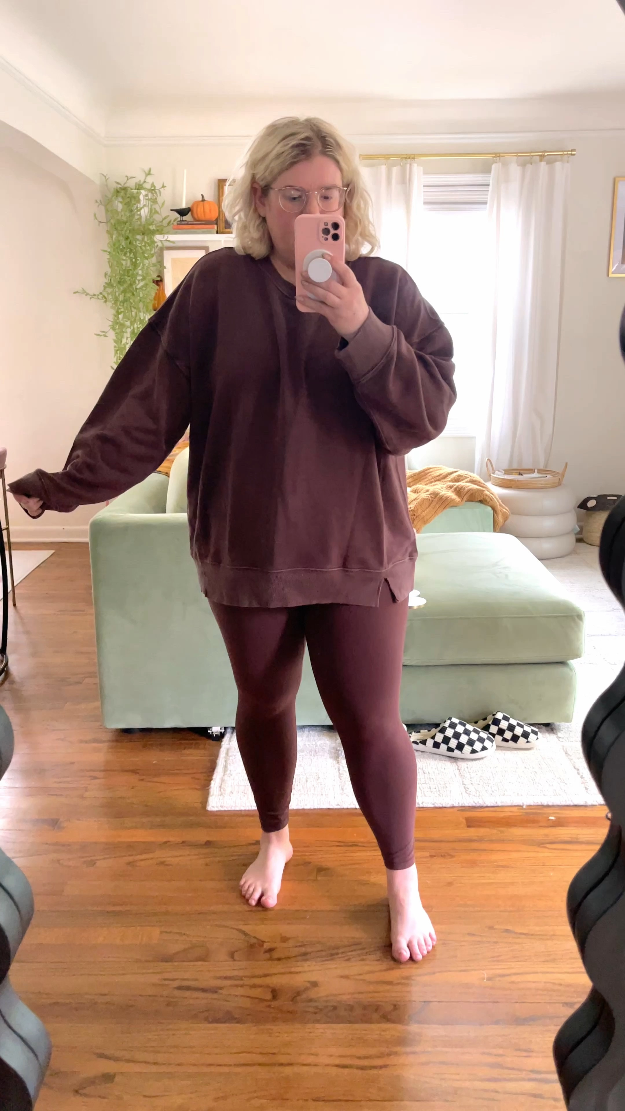 #ltksale Aerie oversized crew neck sweatshirt and matching lululemon dupe leggings. Wearing XL in both!

Sweatshirt color is “dark maple”
Legging color is “taupe”

#midsizedstyle #loungewear #matchingset #midsized #size16 #size18 #cozystyle 

#LTKmidsize #LTKSale #LTKplussize