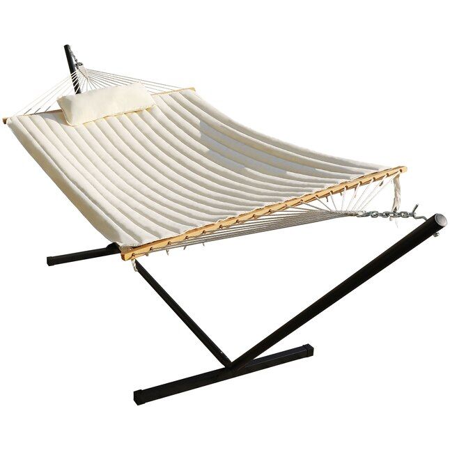 VEIKOUS White Fabric Hammock with Stand | Lowe's