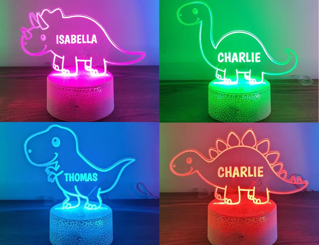 Custom Dinosaur Night Light Kids Acrylic Night Light for Kids - Etsy | Etsy (US)