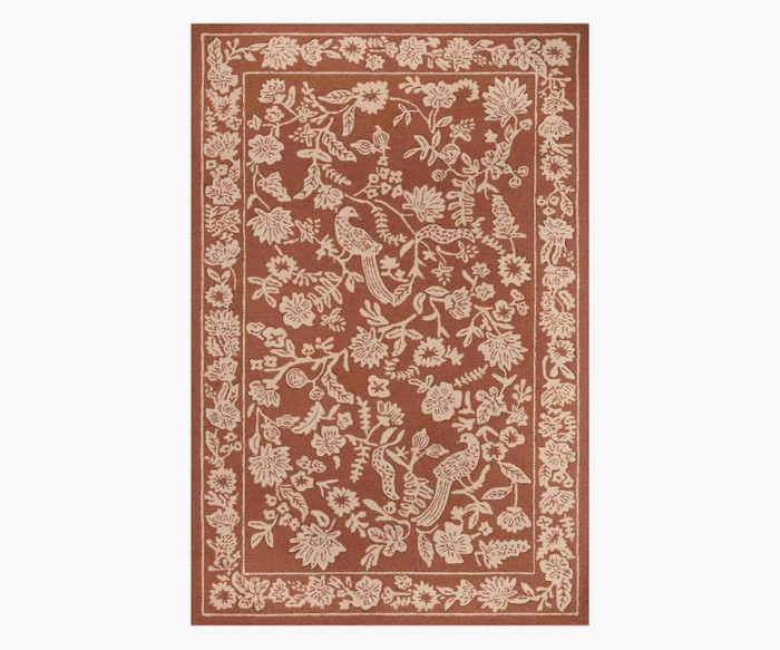 Arboretum Aviary Wool-Hooked Rug | Rifle Paper Co.