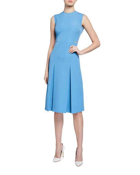 Slit Detail Sleeveless Midi Dress | Neiman Marcus