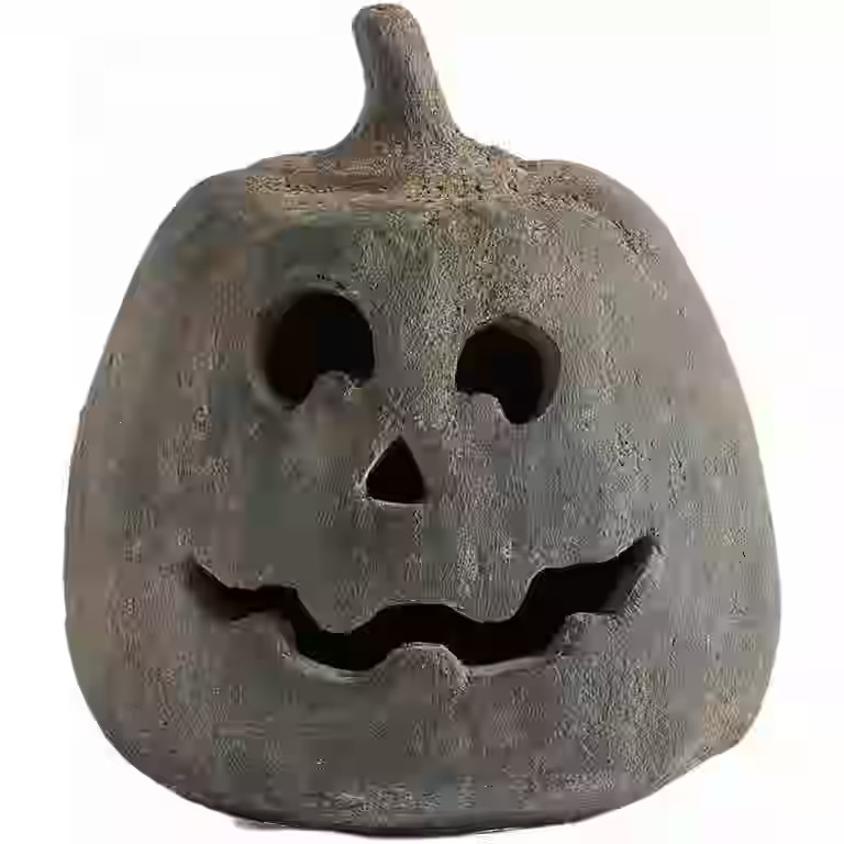 Hallowmas Handcrafted Jack-O'-Lantern, Artisanal Kiln-Fired Pumpkin with Hand-Carved Details, 202... | Walmart (US)