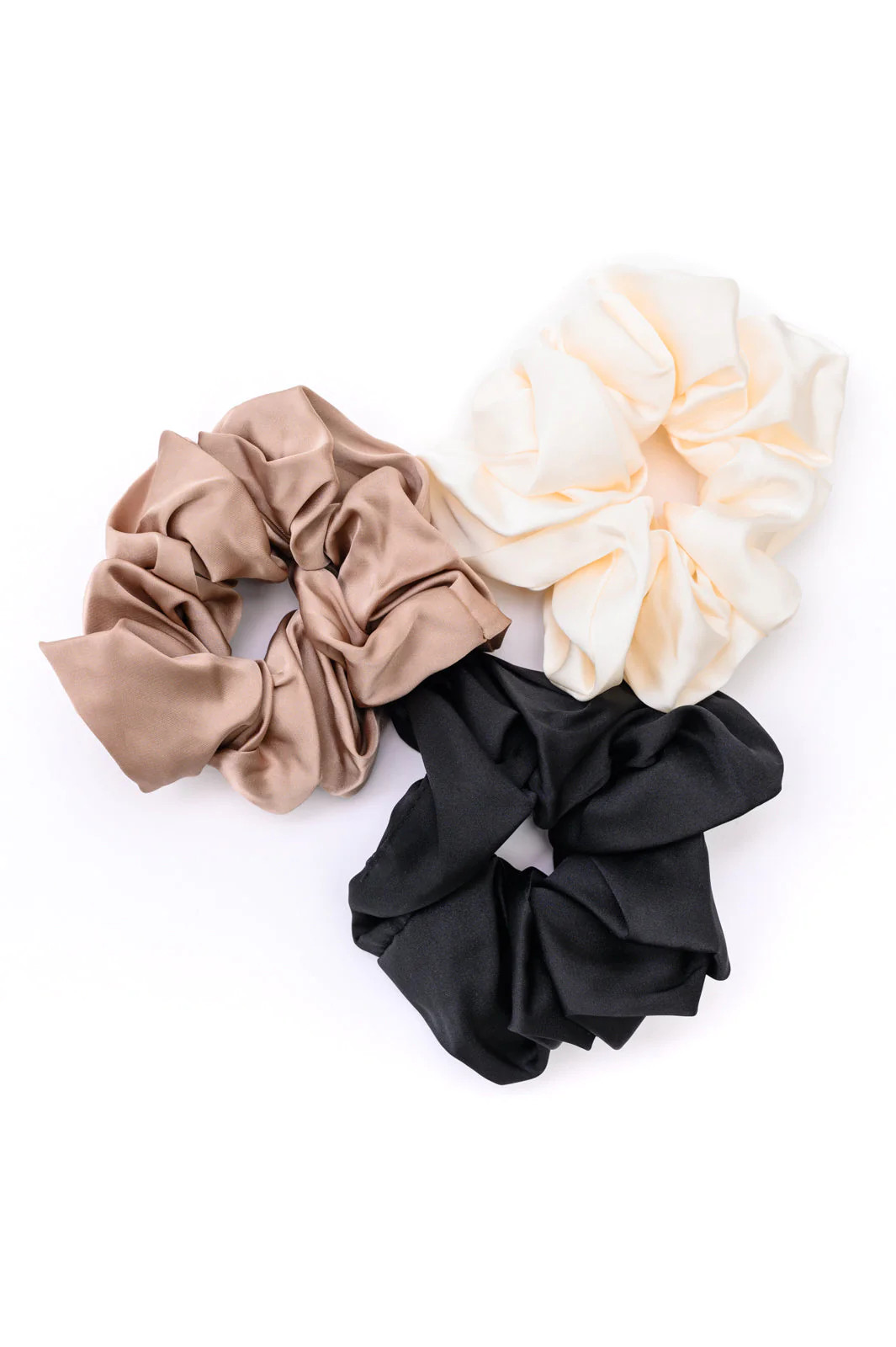 Ave Shops Jumbo Silk Scrunchies Set of Three | Casual Chic Boutique