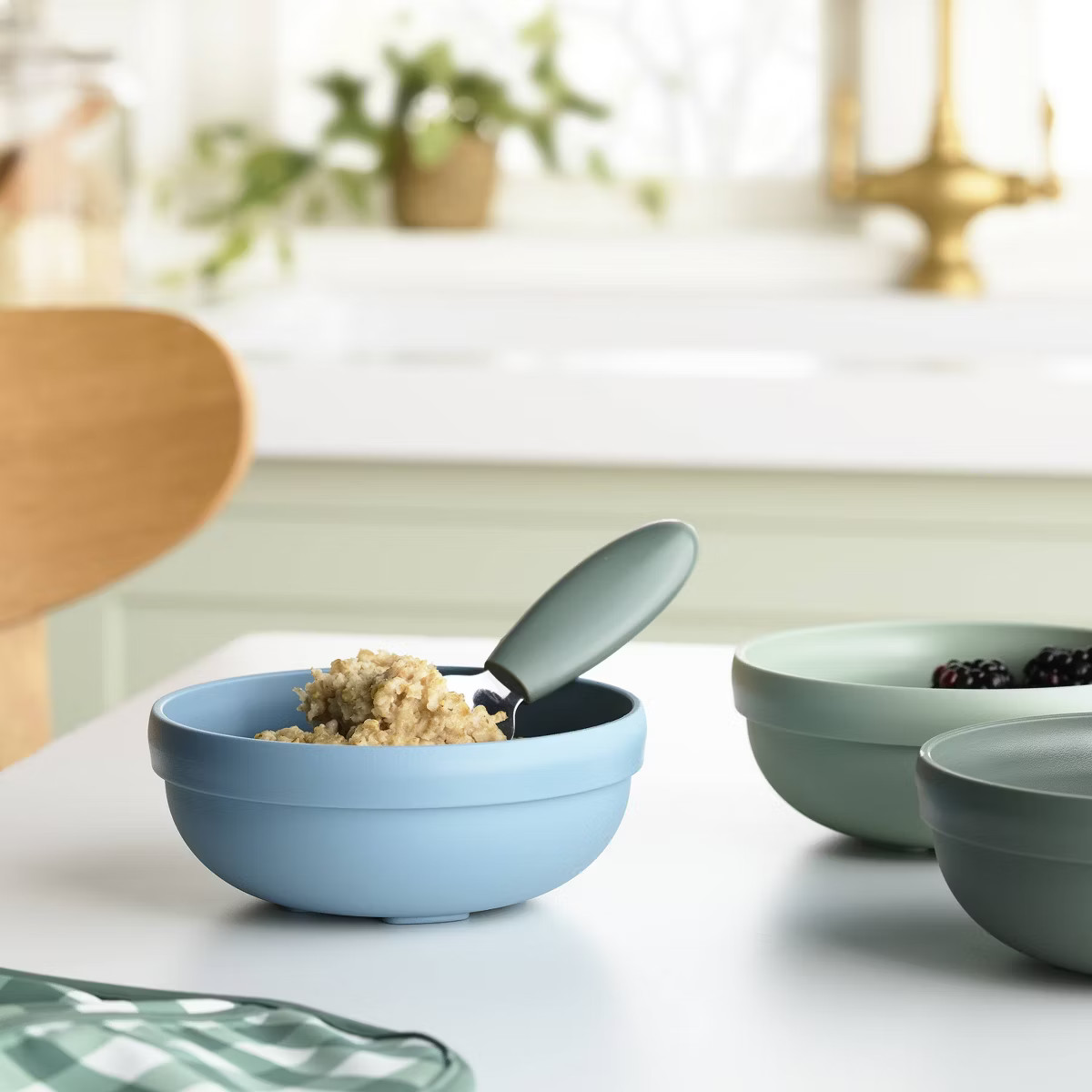 Plastic Bowls - 3pk - Blue/Green - Cloud Island™ | Target