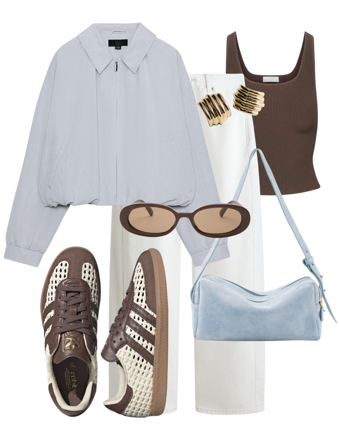 New in sky blue jacket from @Zara, paired with white and brown tones for an on trend look in spring 

#jacket #jeans #trainers 

#LTKspring #LTKjeans #LTKshoes