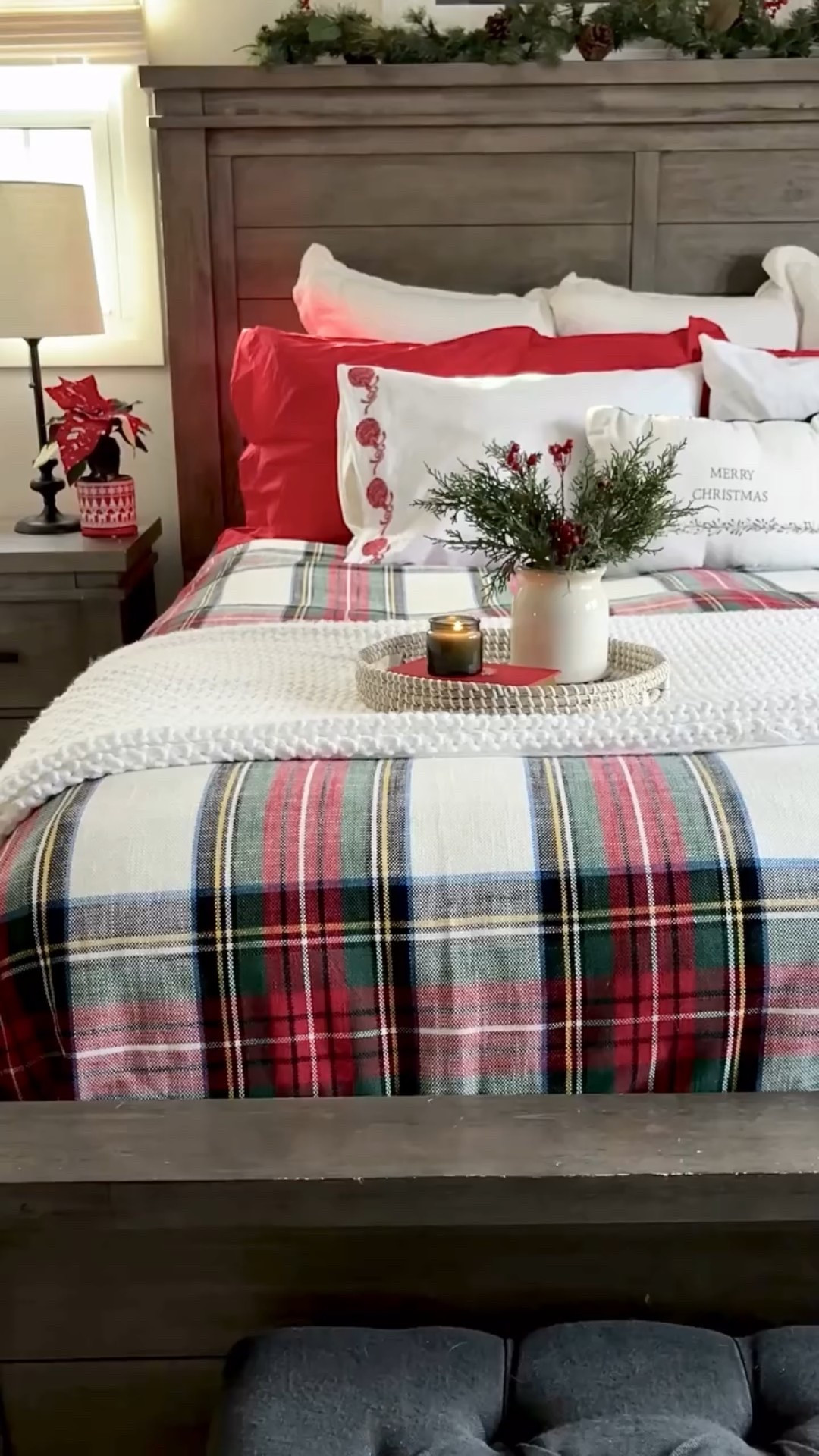 Layered bedding, a flickering candle, a touch of greenery—and suddenly the whole room feels like a Christmas movie set. ✨🎄 There’s just something magical about slowing down, adding those festive touches, and letting the season settle in.

If you’re decorating this weekend, consider this your sign to add a little Christmas coziness to your bedroom too. ❤️💚 What part of your home are you decorating next?

#christmasdecor #christmasbedroom #holidaydecor #christmasaesthetic #cozychristmas #holidayhomedecor #festivehome #christmasinspo #holidayinspo #cozyhomevibes #interiorstyling #homestylingideas #christmasvibes #christmasmagic #homefortheholidays #decorreels #holidayreels #michaelsbuble #christmasmood