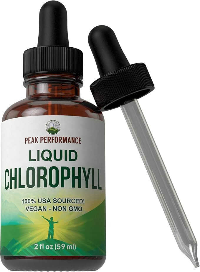 Chlorophyll Liquid Drops USA Sourced by Peak Performance. Vegan, Non-GMO Extract from Rich Mulber... | Amazon (US)