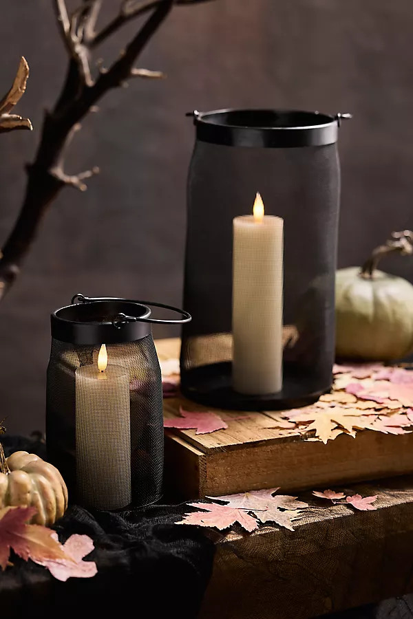 Black Mesh Lantern | Anthropologie (US)