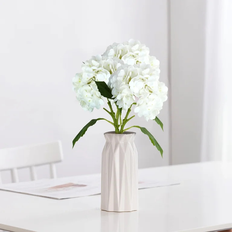 My Texas House Faux Hydrangea Stem, White, 17.75" | Walmart (US)
