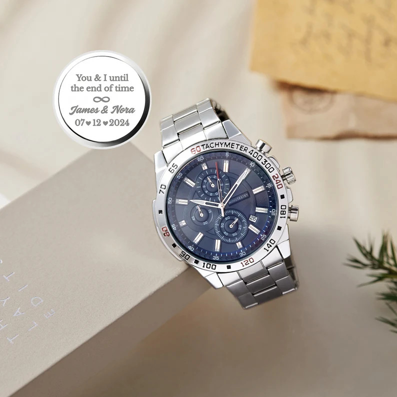 Personalized Watch for Men, Engraved Mens Watch, Birthday Gift for Him, Boyfriend Anniversary Gif... | Etsy (US)