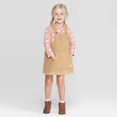 Toddler Girls' Top and Sherpa Skirtall Set - art class™ Pink | Target