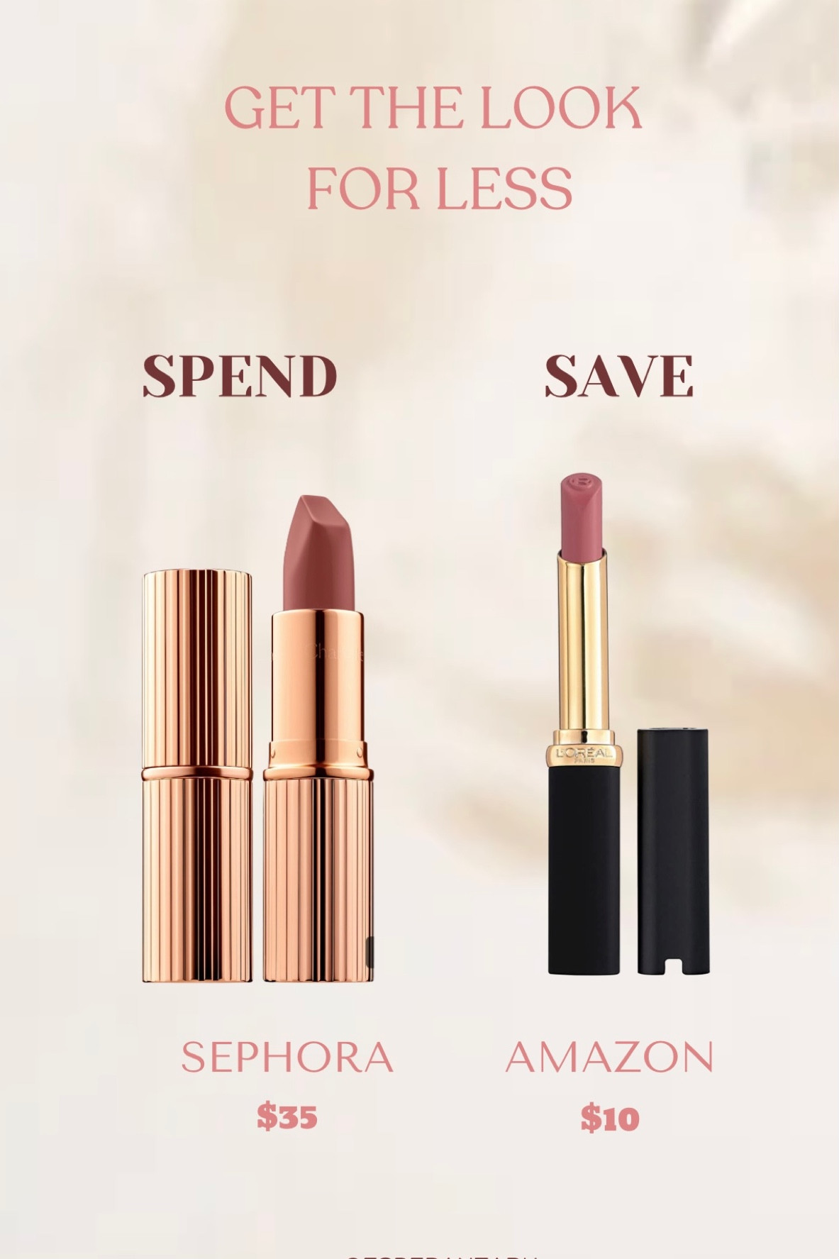 If you love the Charlotte Tilbury Pillow Talk lipstick you have got to give this one from L’Oréal a try! The shade name is Le Nude Admirable snagged mine from Amazon for under $10!

#lipstick
#charlottetilbury
#pink
#pinklipstick
#amazon
#beauty 

#LTKbeauty #LTKstyletip #LTKsalealert