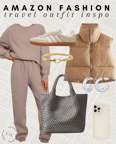 Amazon travel outfit inspo 👏🏼 the perfect neutral sweat set! 

Sweatshirt, joggers, sweat pants, lounge set, gold jewelry, silver jewelry, handbag, tote, phone case, sneakers, tennis shoes, vest, puffer vest, Womens fashion, fashion, fashion finds, outfit, outfit inspiration, clothing, winter fashion, summer fashion, spring fashion, wardrobe, fashion accessories, Amazon, Amazon fashion, Amazon must haves, Amazon finds, amazon favorites, Amazon essentials #amazon #amazonfashion

#LTKstyletip #LTKfindsunder50 #LTKmidsize